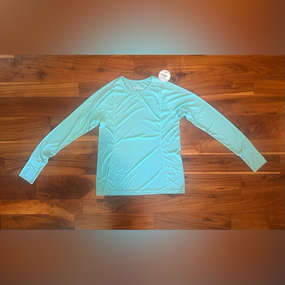 NWT FisheWear Backcast Sunshirt in Aqua; Size Small - Picture 8 of 14
